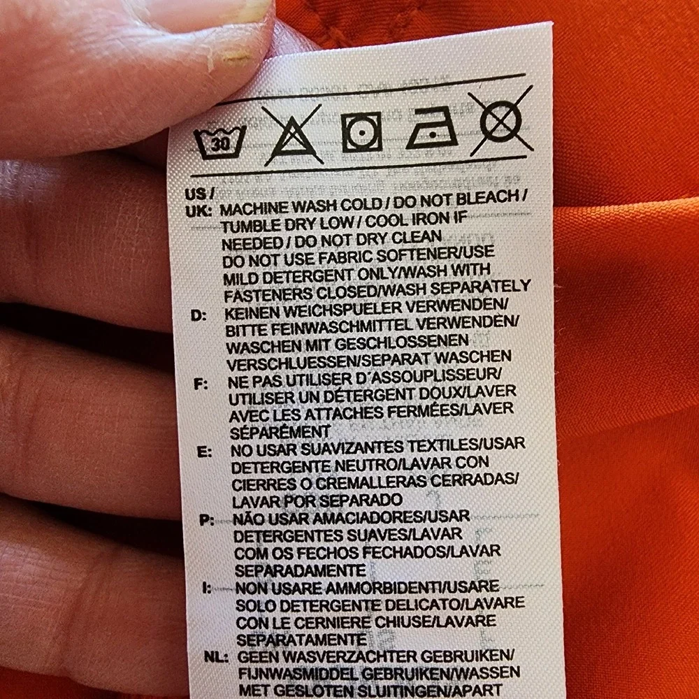 Adidas orange‎ long sleeve golf windbreaker pullover 1/4 zip mens size L